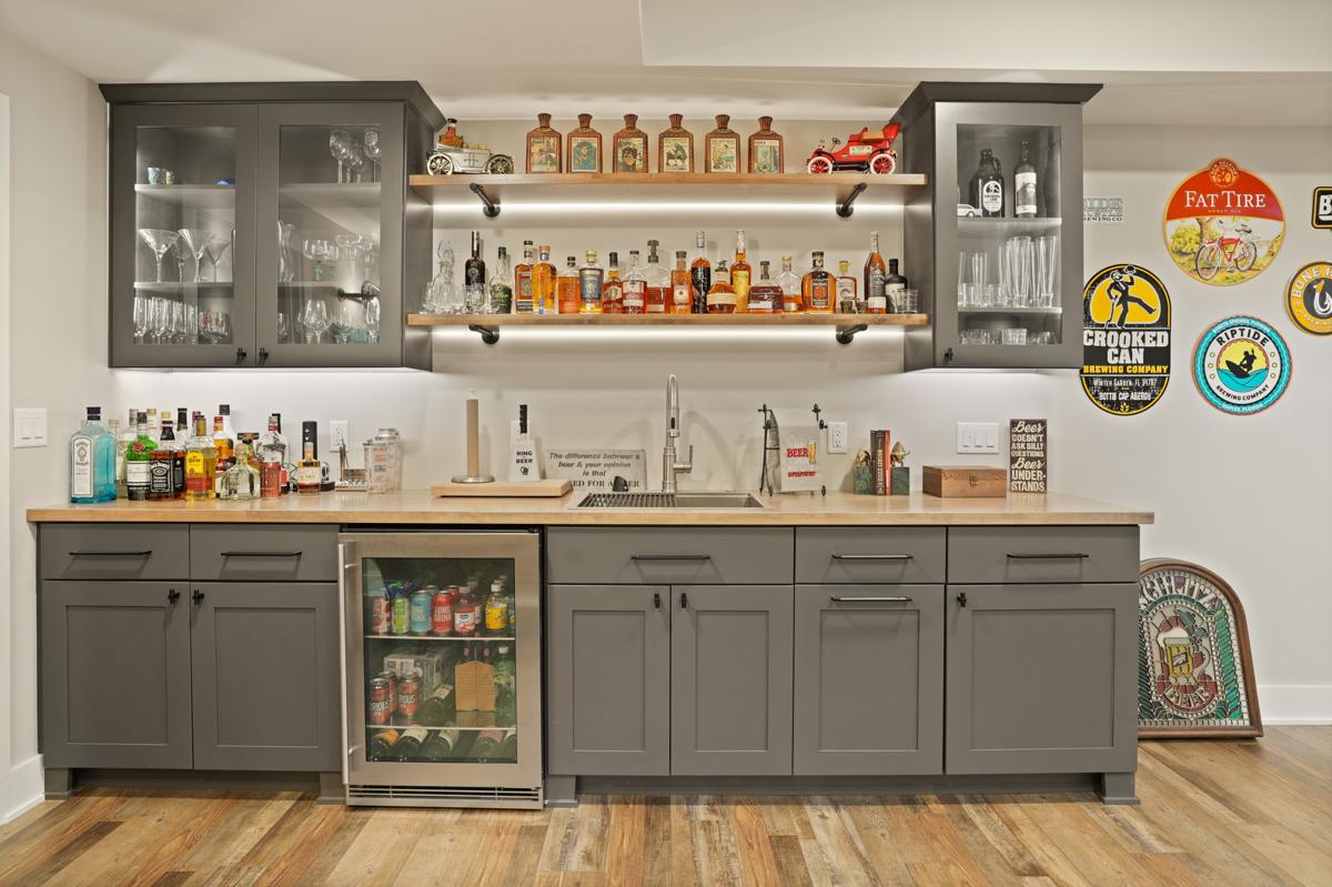 Custom bar cabinetry by Amish Cabinet Co.