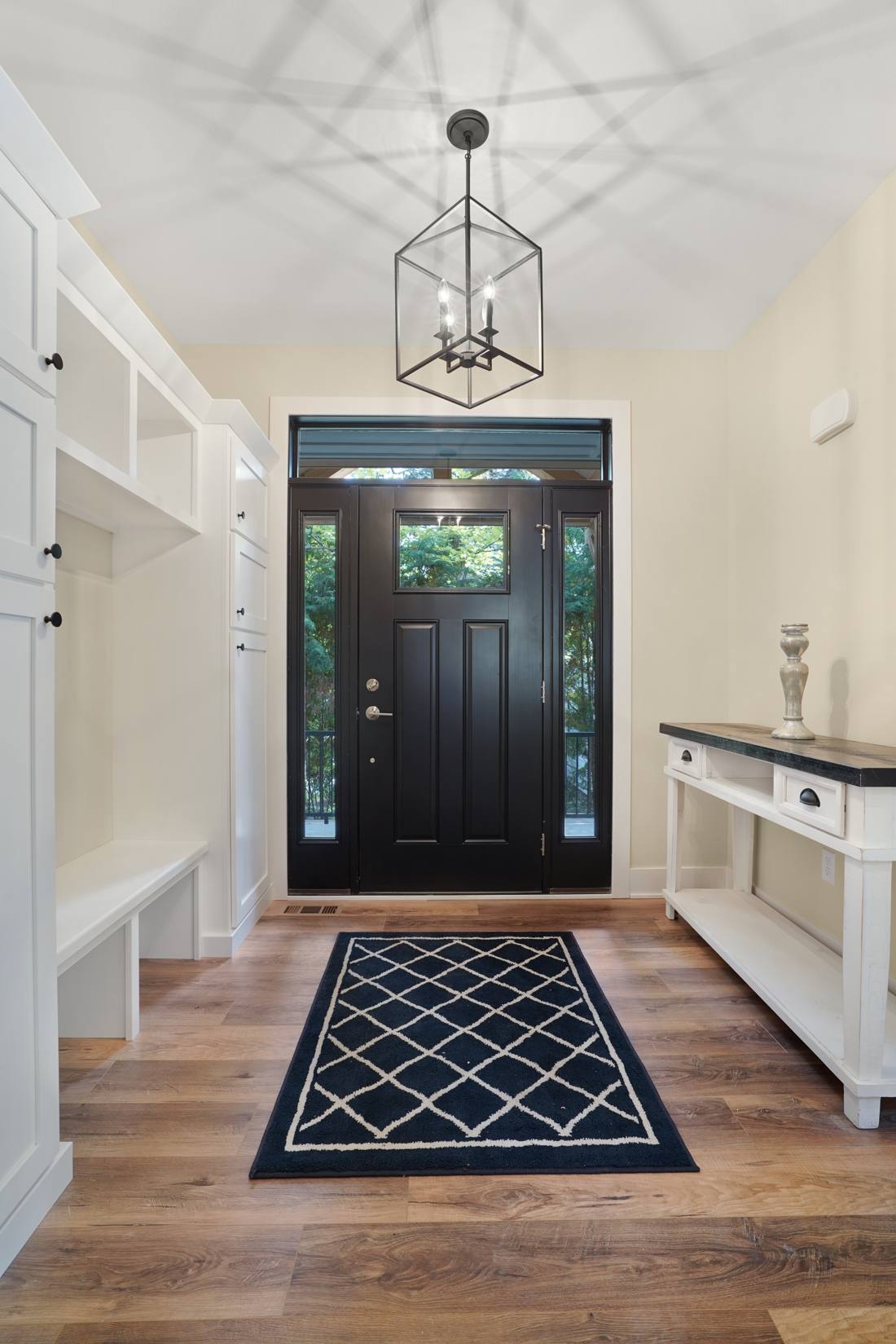 Custom home entryway by Bower Design & Construction