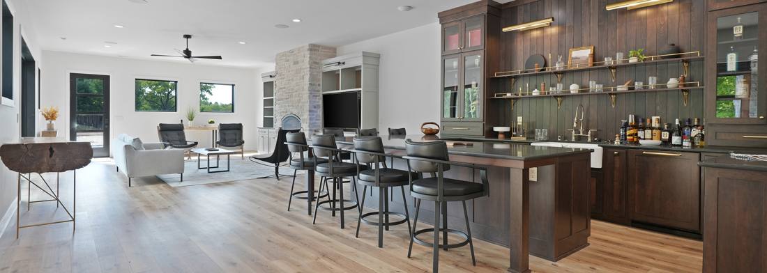 Custom bar build by Bower Design & Construction