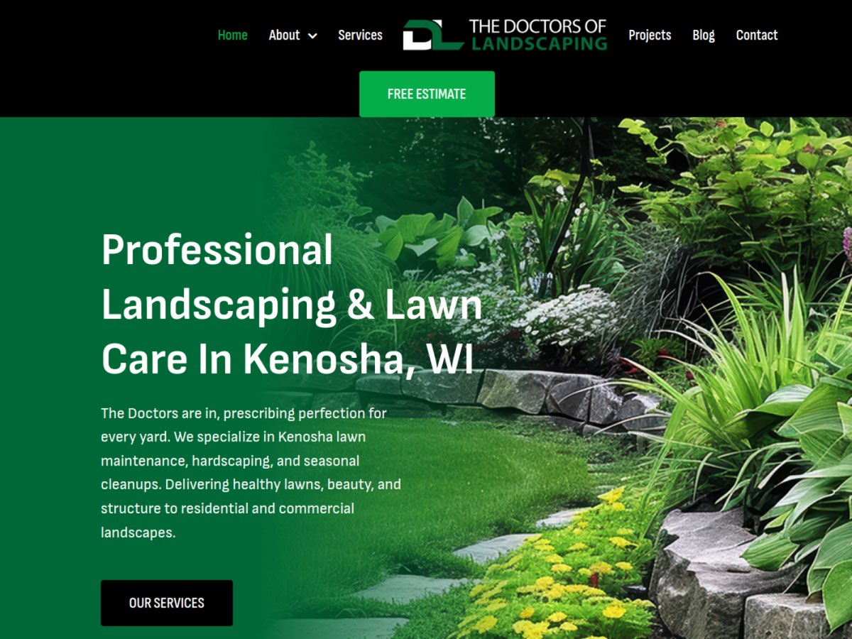 The live Doctors of Landscaping website
