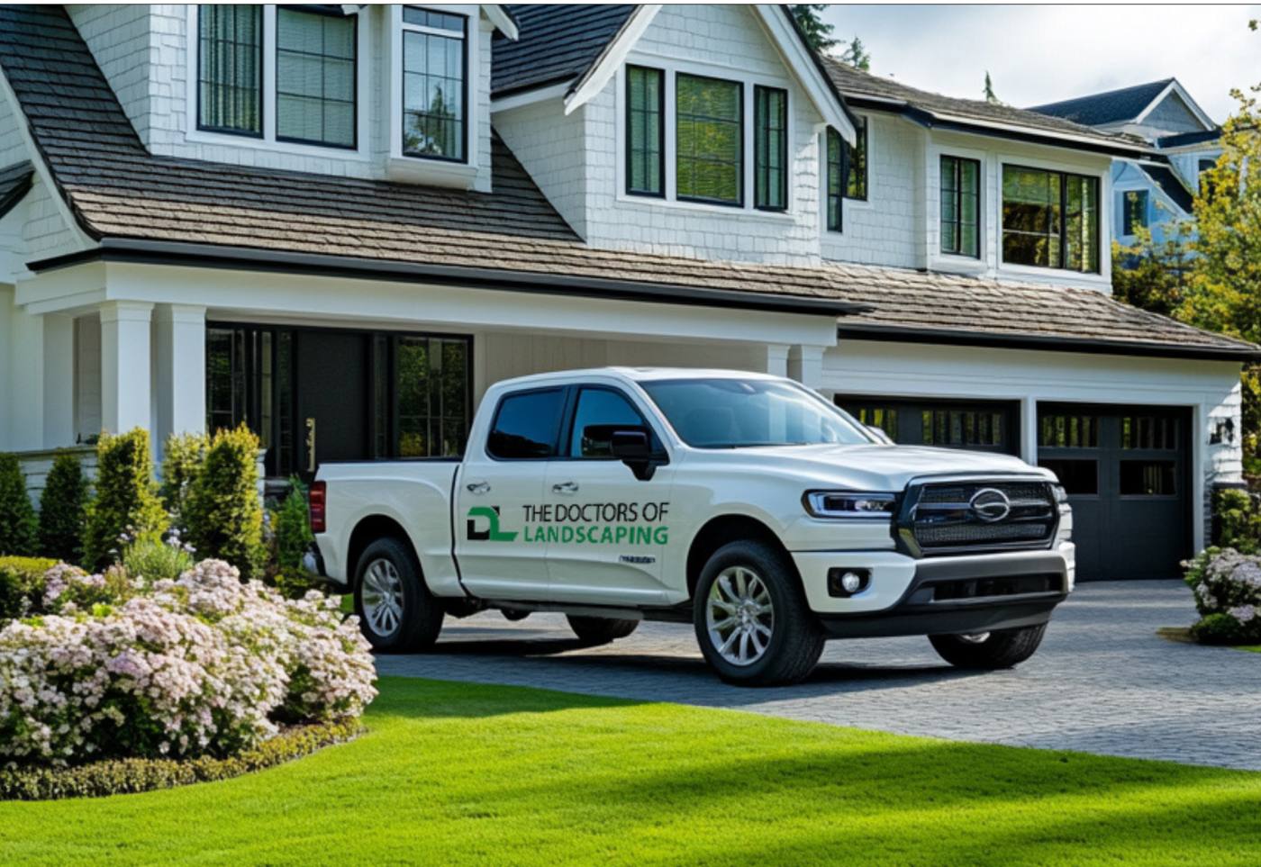 Doctors of Landscaping truck wrap mockup