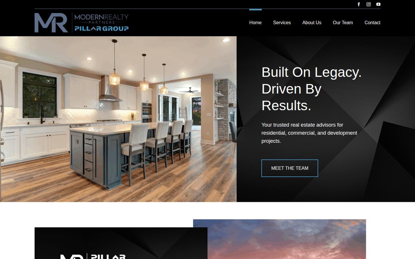 The live Pillar Group website
