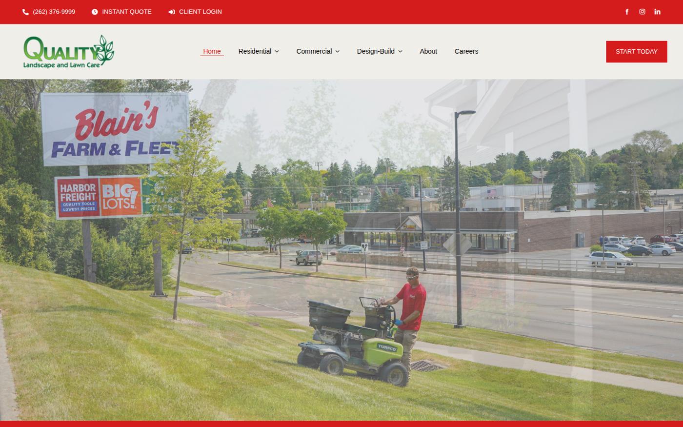 The live QLLM Lawn & Landscape website