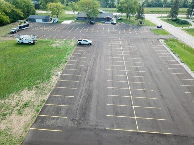 Commercial parking lot paving by Reliable Pavement Services