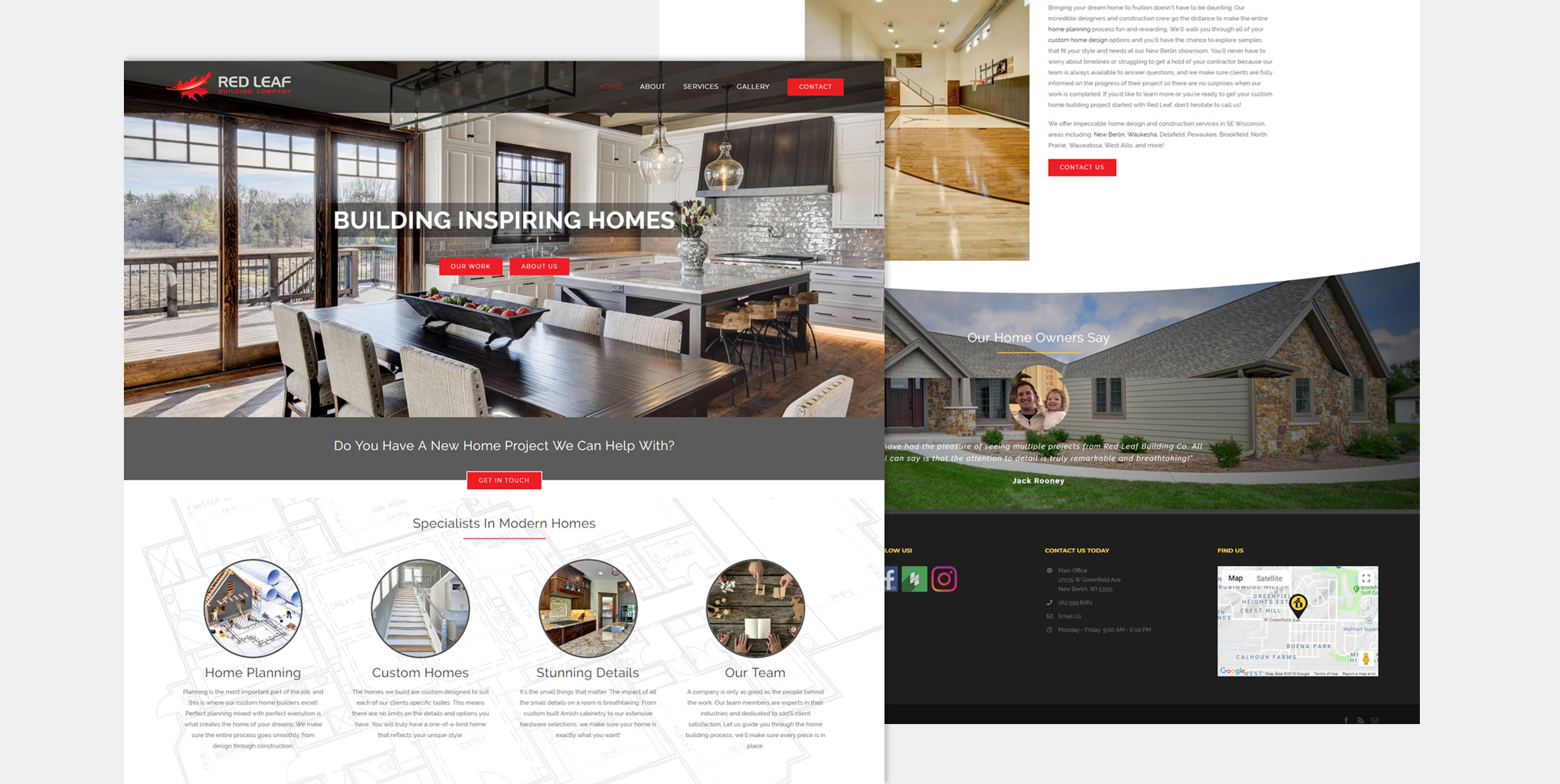 Home Builders Web Page Design