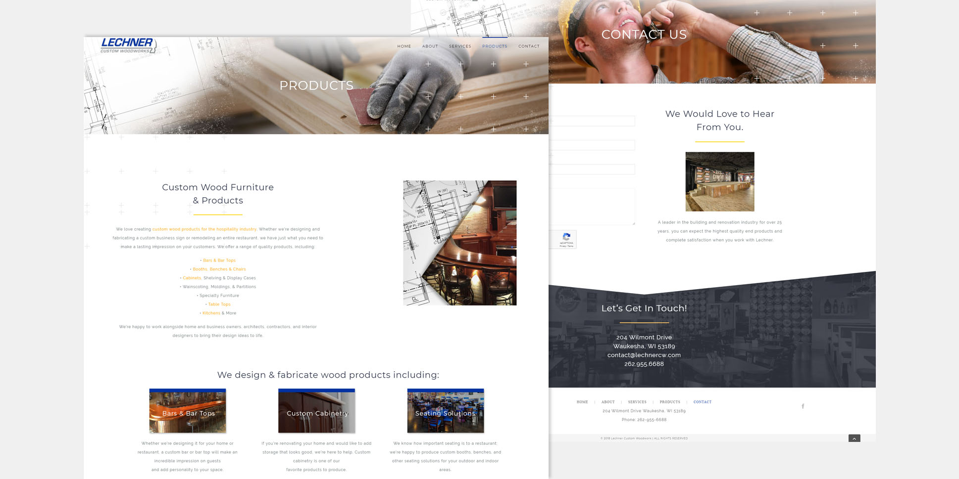 Custom Designed Web Pages for Local Wood Shop