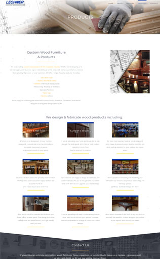 Custom Web Page for Local Wood Shop